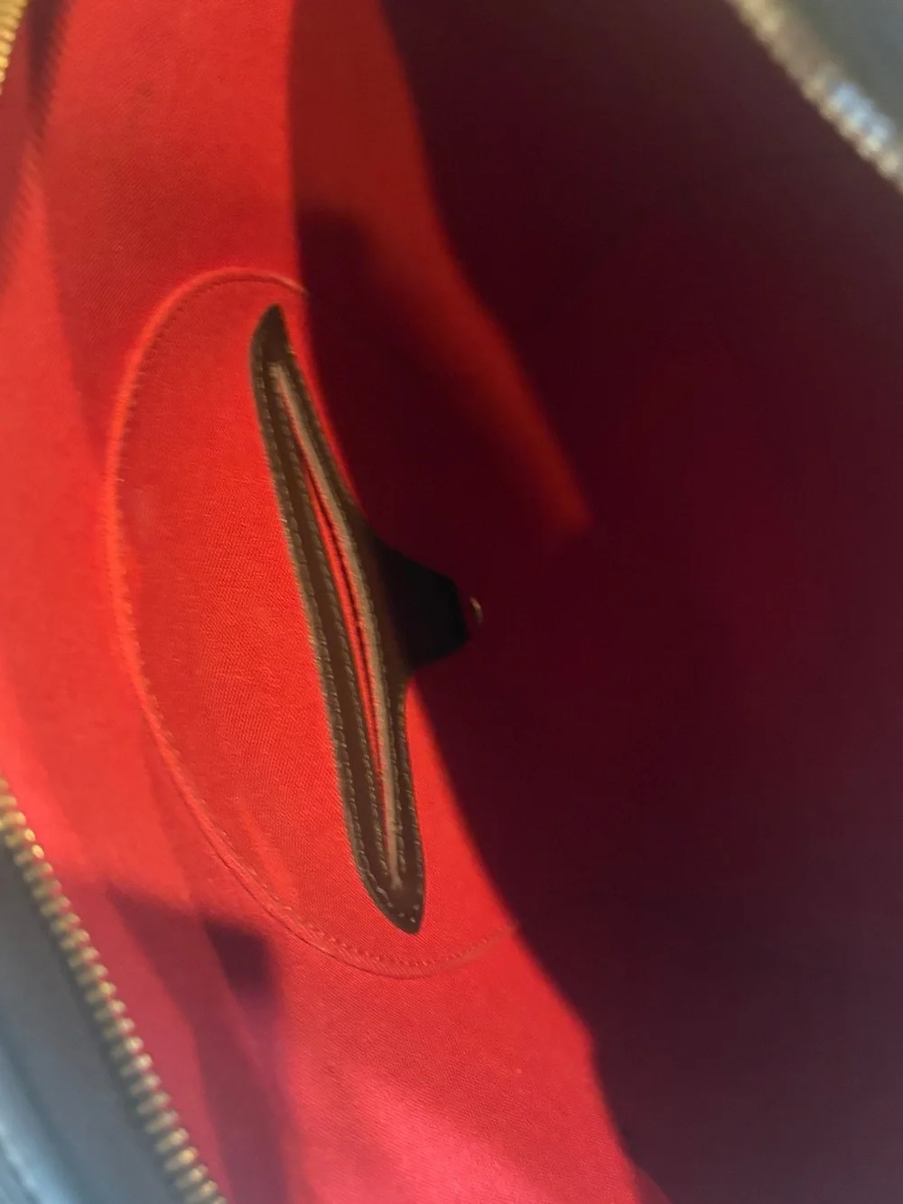 Louis Vuitton Damier Ebene Ellipse PM red interior top handle purchased in Japan